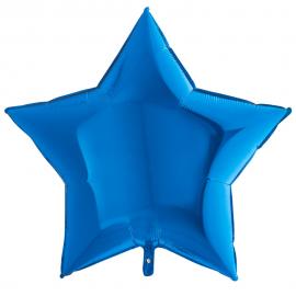 Folieballong Stjärna Blå XL