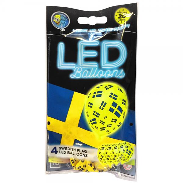 LED Ballonger Sveriges Flagga