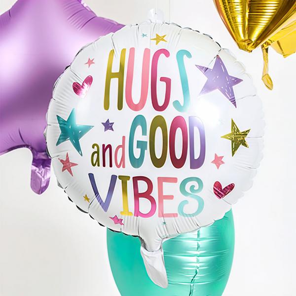 Folieballong Hugs & Good Vibes