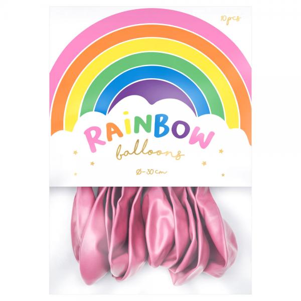 Rainbow Latexballonger Metallic Rosa