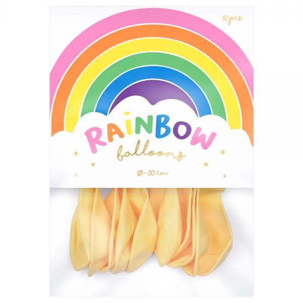 Rainbow Latexballonger Pastell Elfenbensvita