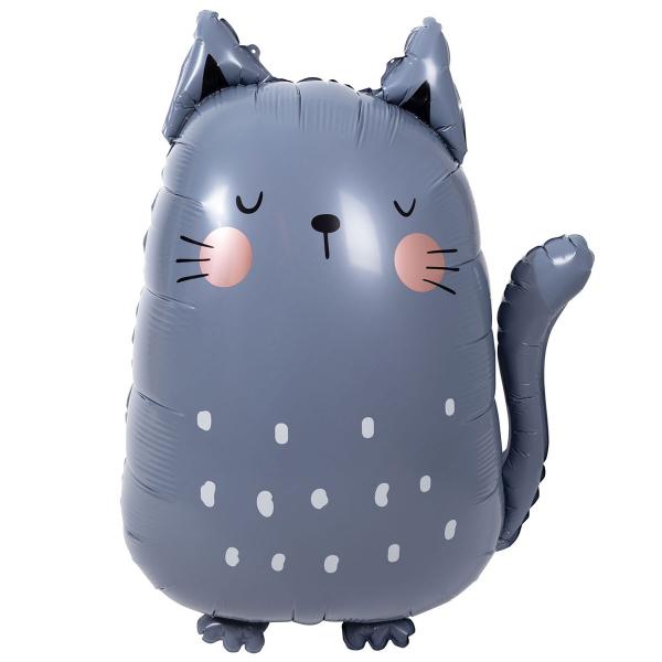 Folieballong Gr Katt