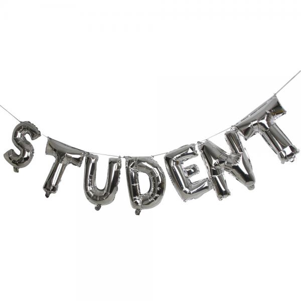 Student Folieballonger Silver