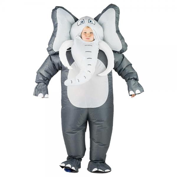 Uppblsbar Elefant Maskeraddrkt Barn