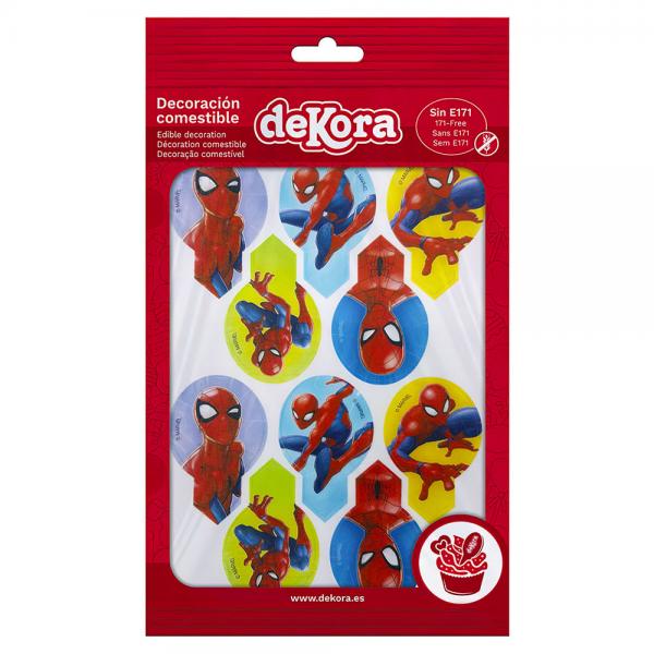 Spiderman tbara Cupcake Dekorationer