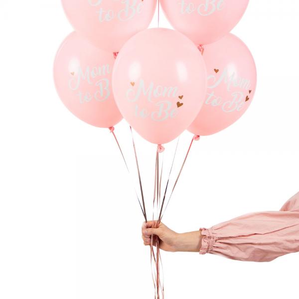 Latexballonger Mom to Be Rosa 50-pack