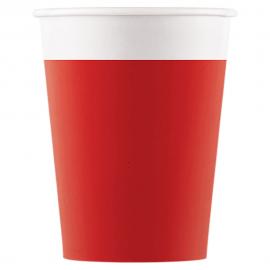 Röda Pappmuggar Solid Color