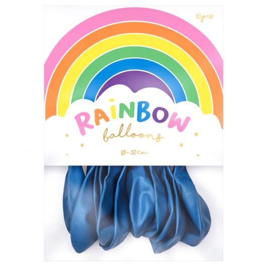 Rainbow Latexballonger Metallic Marinblåa