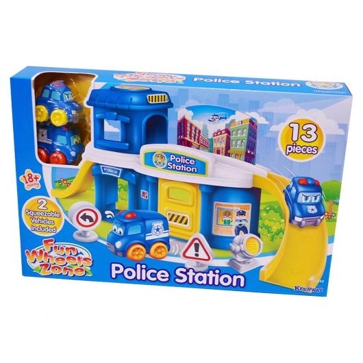 Polisstation med Mjuka Bilar Leksak
