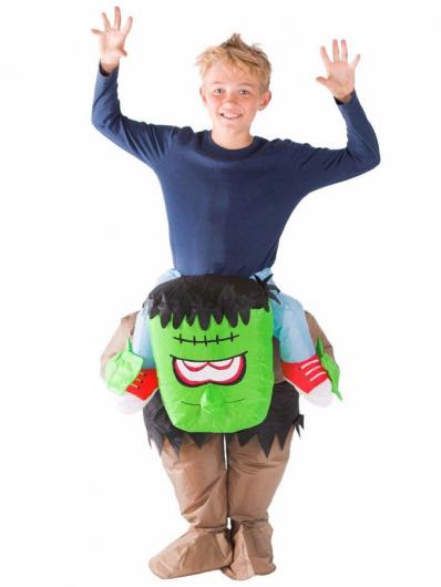 Uppblåsbar Frankenstein Carry Me Dräkt Barn