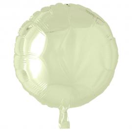 Folieballong Rund Pearl Ivory
