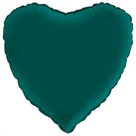 Folieballong Hjärta Smaragdgrön Matt
