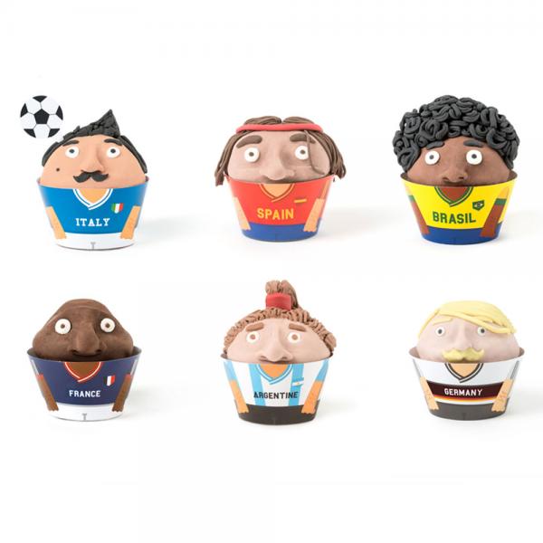 Fotboll Cupcake Dekorations Kit