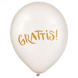 Grattis Ballonger Pärlvit