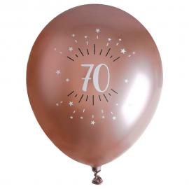 Ballonger 70 År Birthday Party Roseguld
