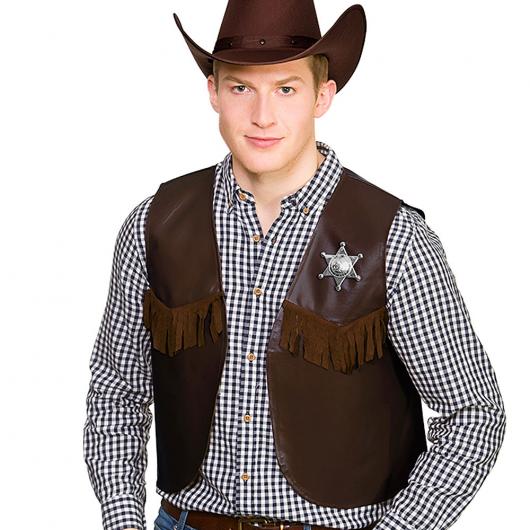 Cowboy Väst Mörkbrun