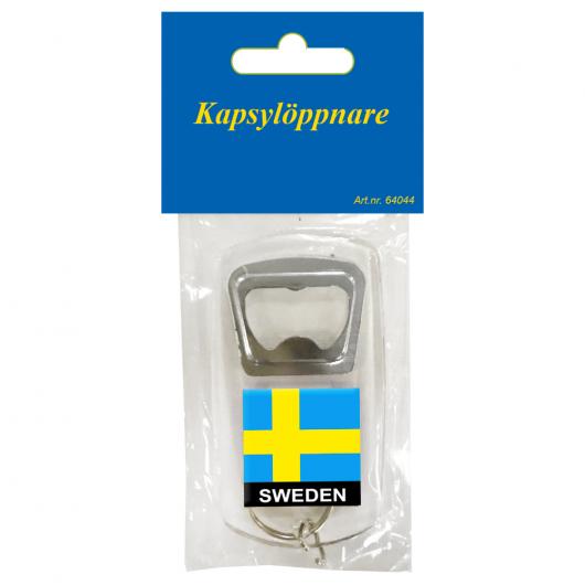 Kapsylöppnare Nyckelring Sweden