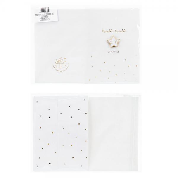 Twinkle Twinkle Little Star Kort med Brosch