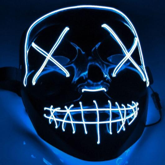 El Wire Purge LED Mask Blå