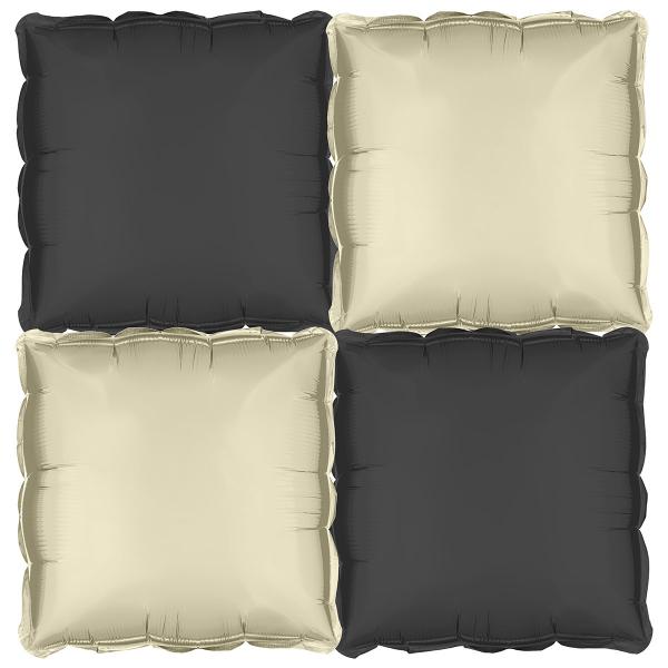 Kuddballonger Svart/Beige 4-pack