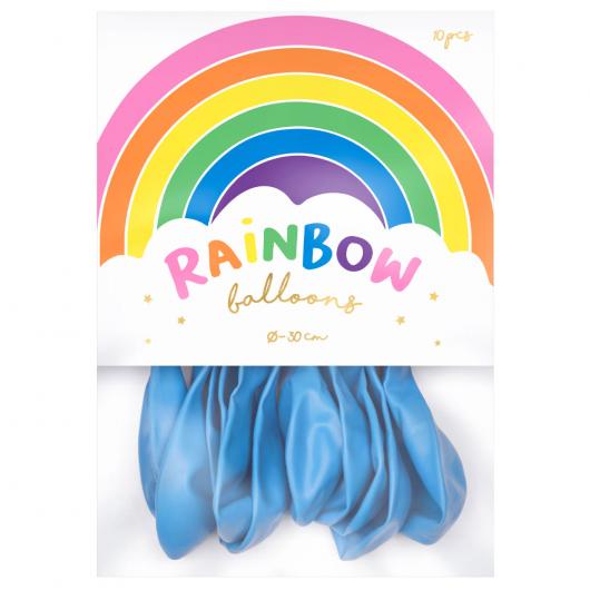 Rainbow Latexballonger Pastell Ljusblåa