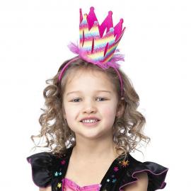 Diadem Krona med Glitter Regnbåge Barn