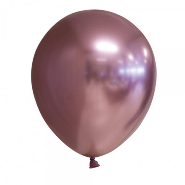 Chrome Miniballonger Rosguld 100-pack