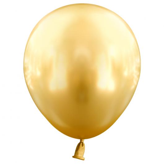 Miniballonger Chrome Guld 100-pack