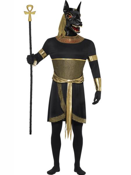 Egyptiska Guden Anubis Schakal Maskeraddrkt