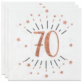 Servetter 70 År Birthday Party Roseguld