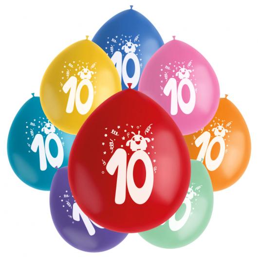 Födelsedagsballonger Monster 10 år