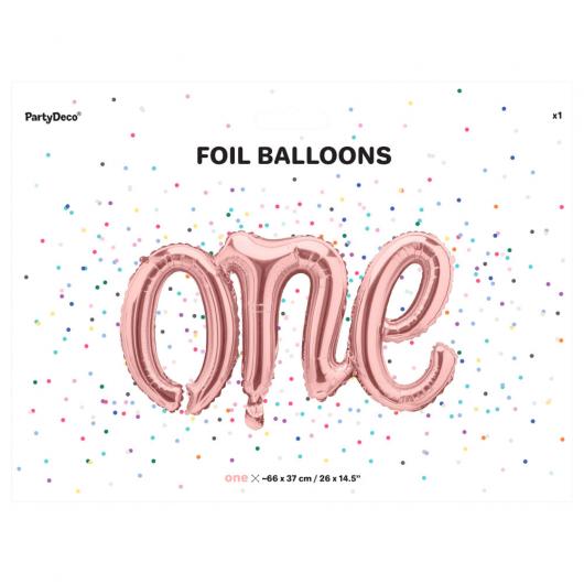Folieballong One Roséguld