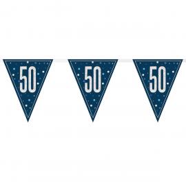 Flaggirlang 50 År Blå & Silver
