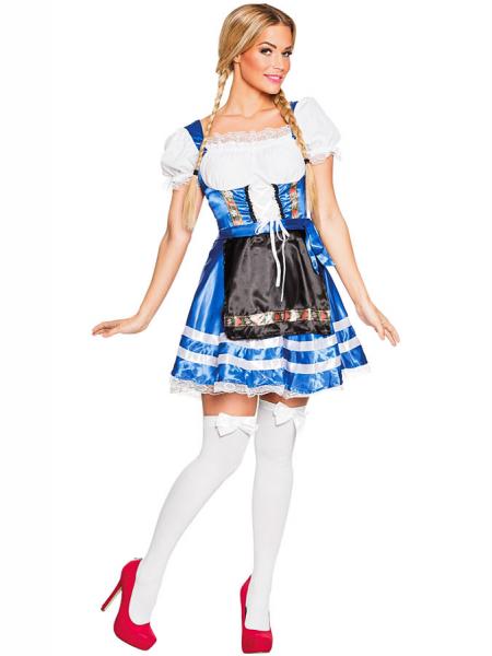 Dirndl Klnning Maskeraddrkt Bl