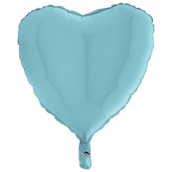 Folieballong Hjrta Pastellbl