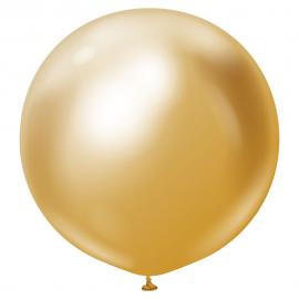 Guldiga Gigantiska Chrome Latexballonger 2-pack