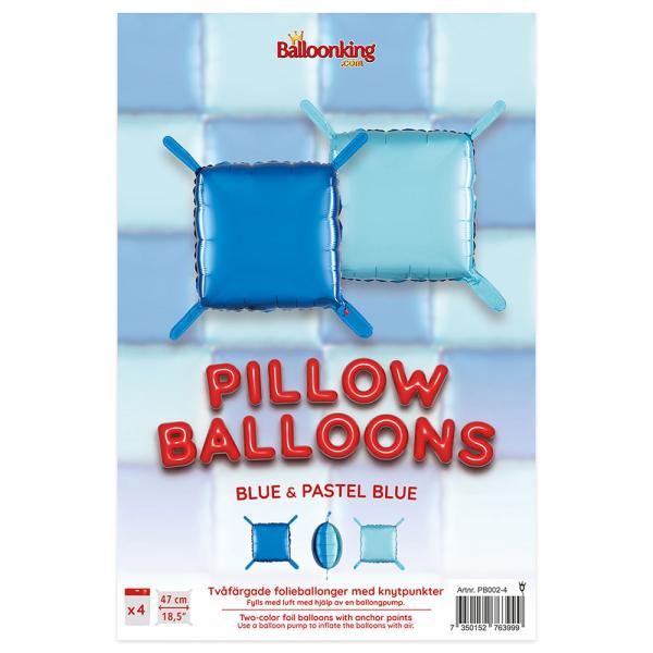 Kuddballonger Bl/Pastellbl 4-pack