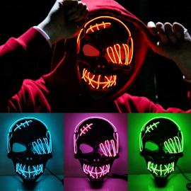 LED Mask Döskalle Ljusgrön