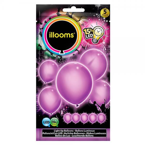 Illooms LED Ballonger Lila