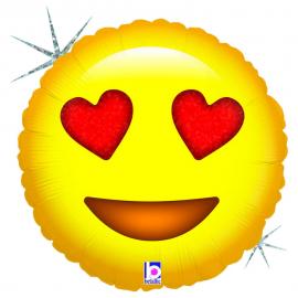 Folieballong Hjärtögon Emoji