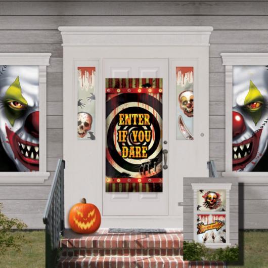 Halloween Fönster- och Väggdekorationer Killer Clown