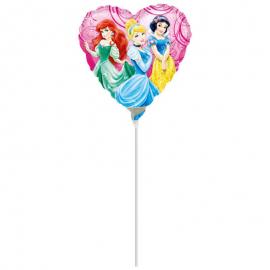 Hjärtformad Folieballong Disney Prinsessor