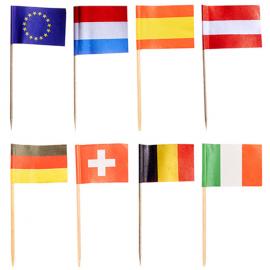 Party Picks med Nationsflaggor 50-pack