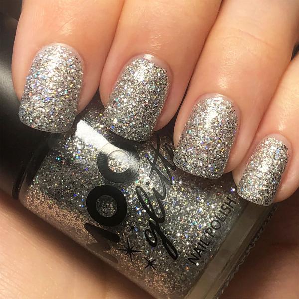 Moon Glitter Holografiskt Nagellack Silver