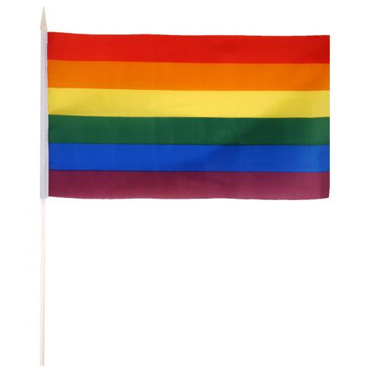 Prideflagga på Pinne