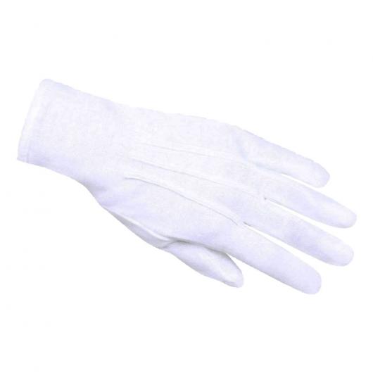 Vita Handskar med Knäppning