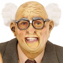 Farfar Mask med Hår och Öppen Mun