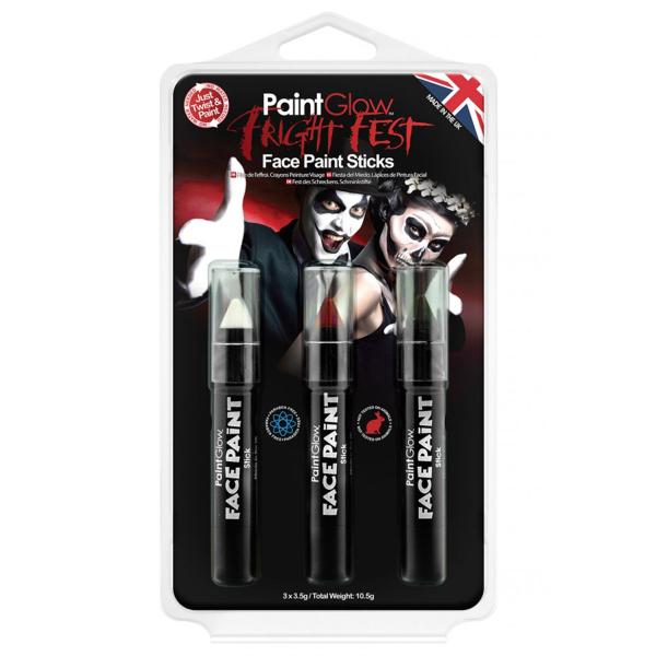 Halloween Sminkpennor 3-pack