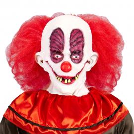 Fånig Clown Mask med Hår