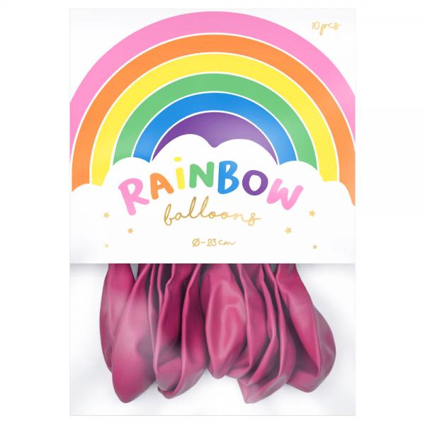 Rainbow Sm Latexballonger Pastell Fuchsia